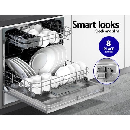 Devanti 8 Place Settings Benchtop Dishwasher Sliver.