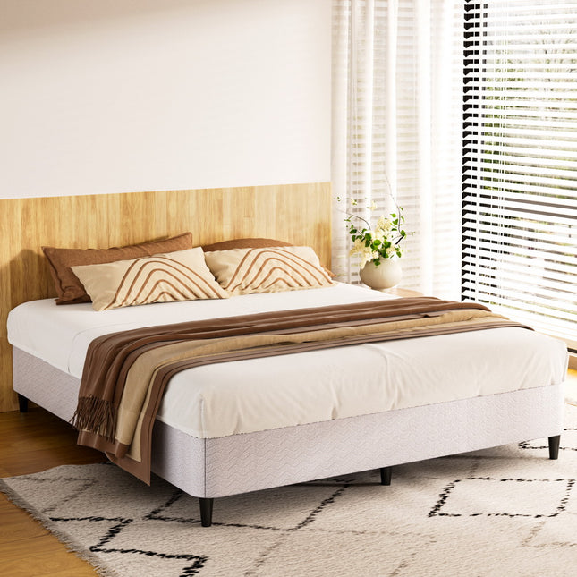 Artiss Bed Frame King Size Metal Grey MASON.