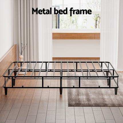Artiss Bed Frame King Size Metal Grey MASON.