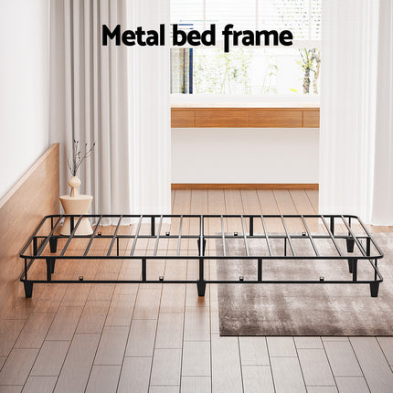 Artiss Bed Frame Queen Size Metal Grey MASON.