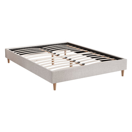 Artiss Bed Frame Double Size Beige ZORA.