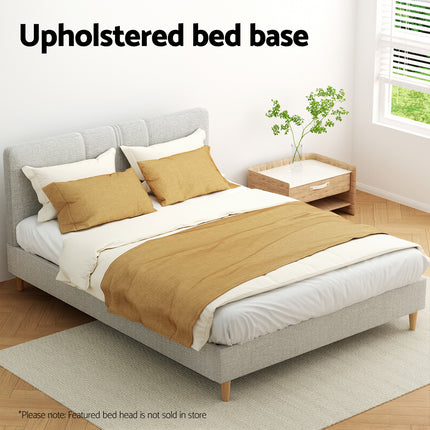 Artiss Bed Frame Double Size Beige ZORA.