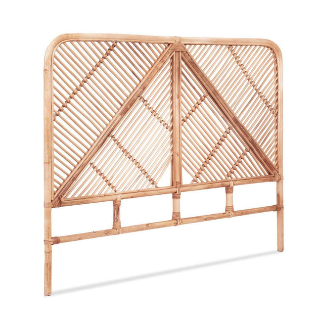 Artiss Bed Headboard Double Bedhead Rattan - FRED Pine.