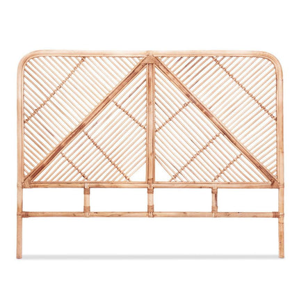 Artiss Bed Headboard Double Bedhead Rattan - FRED Pine.