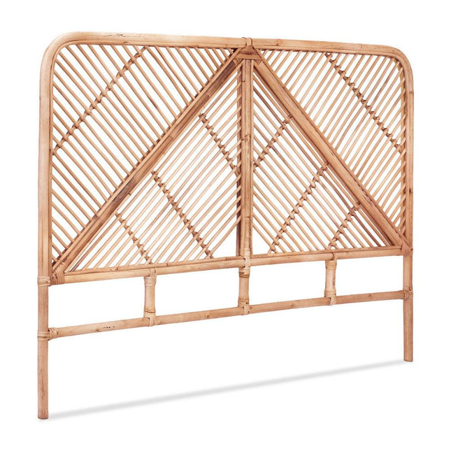 Artiss Bed Headboard Queen Bedhead Rattan - FRED Pine.