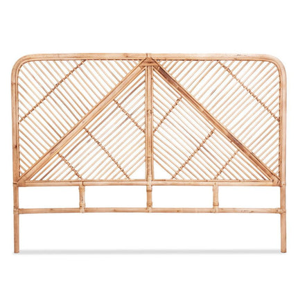 Artiss Bed Headboard Queen Bedhead Rattan - FRED Pine.