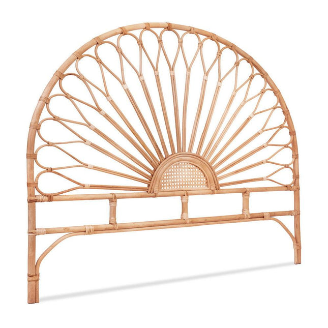 Artiss Bed Headboard Queen Bedhead Rattan - MARI Pine.