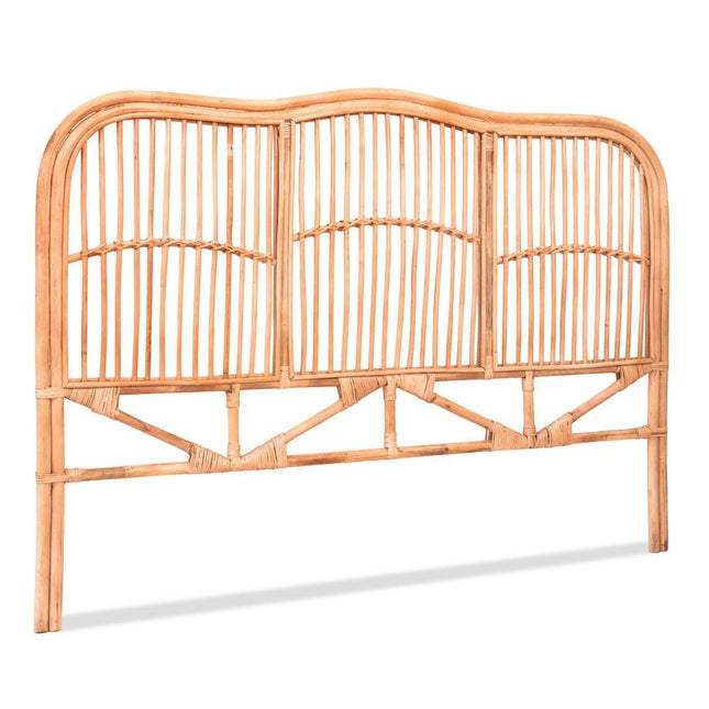 Artiss Bed Headboard Queen Bedhead Rattan - NERO Pine.