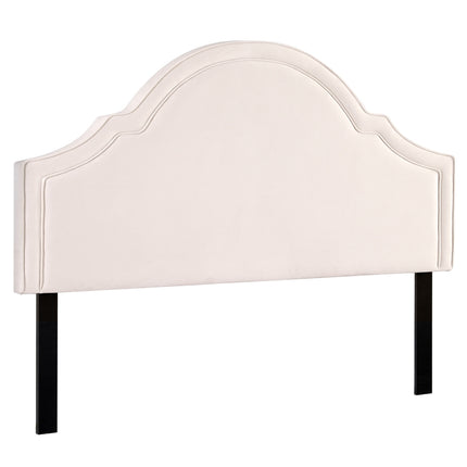 Artiss Bed Frame Bed Head Headboard King Velvet IRIS Beige.