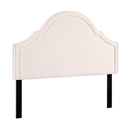 Artiss Bed Frame Bed Head Headboard Queen Velvet IRIS Beige.