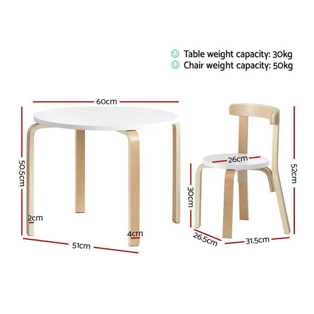 Keezi 3PCS Kids Table and Chairs Set Activity Toy Play Desk.