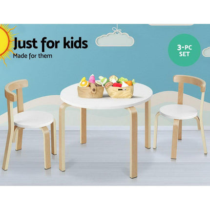 Keezi 3PCS Kids Table and Chairs Set Activity Toy Play Desk.