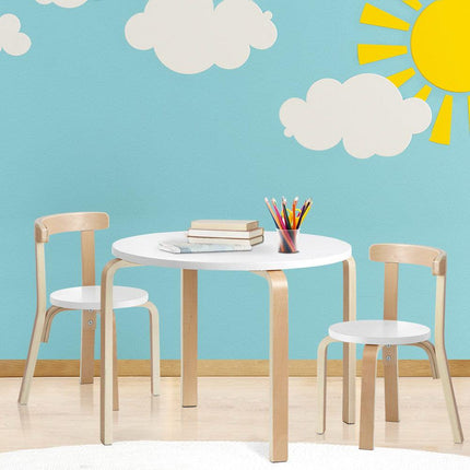 Keezi 3PCS Kids Table and Chairs Set Activity Toy Play Desk.
