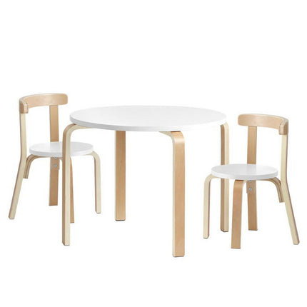Keezi 3PCS Kids Table and Chairs Set Activity Toy Play Desk.