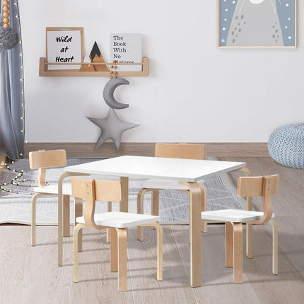 Keezi 5PCS Kids Table and Chairs Set Activity Toy Play Desk.