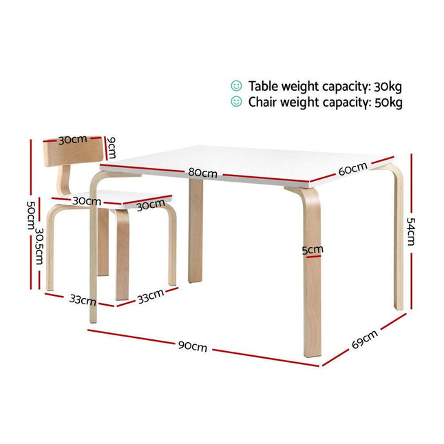 Keezi 5PCS Kids Table and Chairs Set Activity Toy Play Desk.