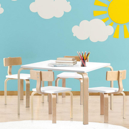 Keezi 5PCS Kids Table and Chairs Set Activity Toy Play Desk.