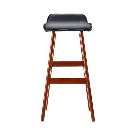 Artiss 2x Bar Stools Wooden Stool Black.