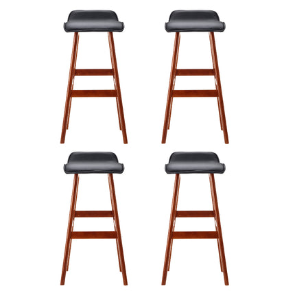 Artiss 4x Bar Stools Wooden Stool Black.