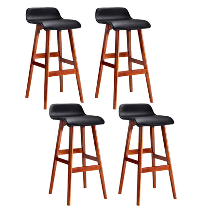 Artiss 4x Bar Stools Wooden Stool Black.