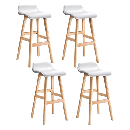 Artiss 4x Bar Stools Wooden Stool White.