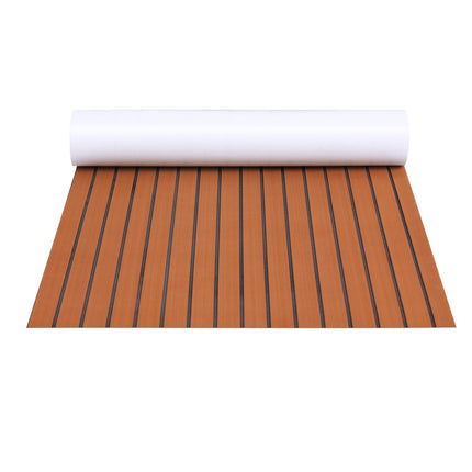 Seamanship EVA Foam Boat Flooring Mat Decking Sheet 240x90x0.6cm Dark Brown.