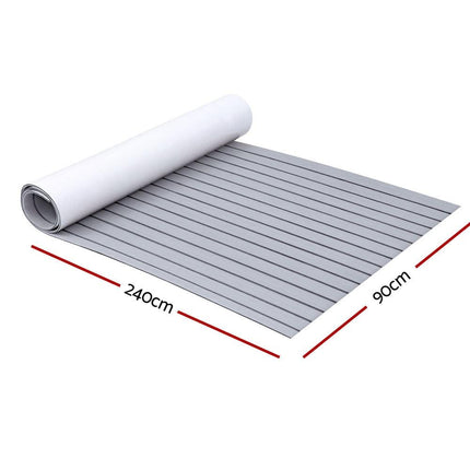 Seamanship EVA Foam Boat Flooring Mat Decking Sheet 240x90x0.6cm Light Grey.