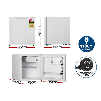 Devanti 48L Bar Fridge White.