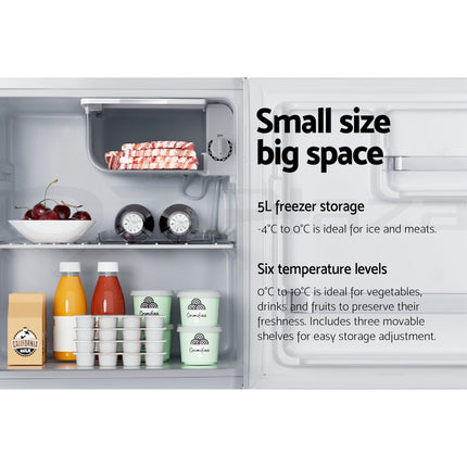 Devanti 48L Bar Fridge White.