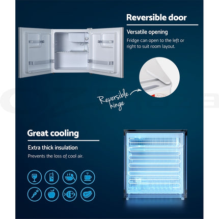 Devanti 48L Bar Fridge White.