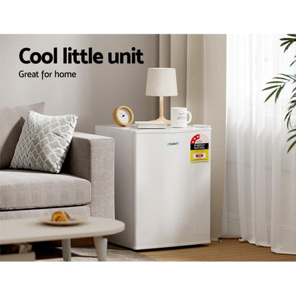 Devanti 70L Portable Mini Bar Fridge - White.
