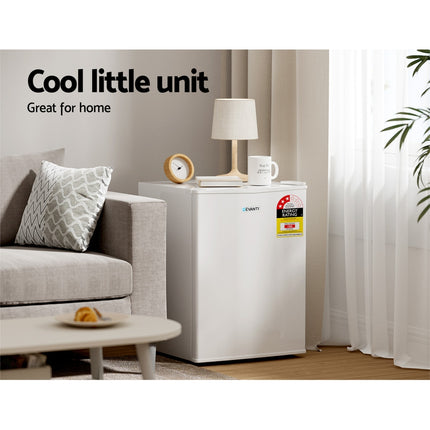 Devanti 70L Portable Mini Bar Fridge - White.