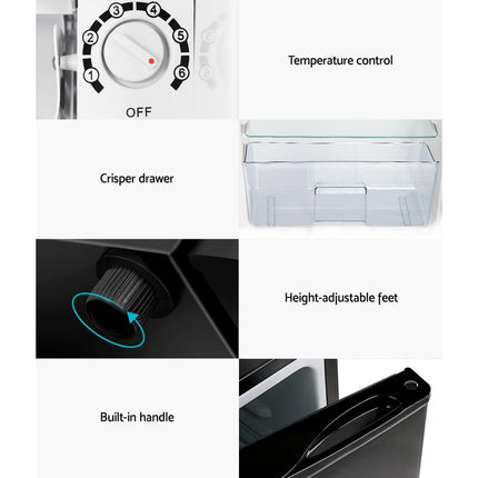 Devanti 95L Bar Fridge Black.