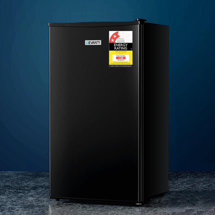 Devanti 95L Bar Fridge Black.