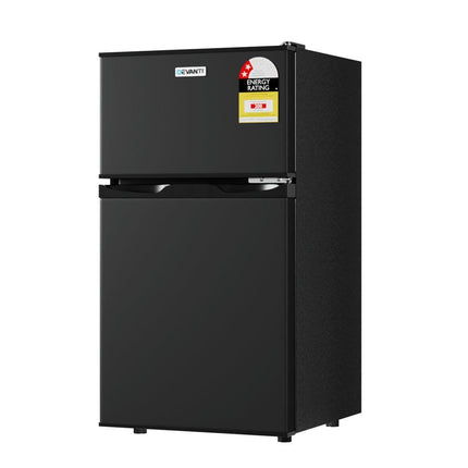 Devanti 85L Bar Fridge Mini Freezer Refrigerator Black.