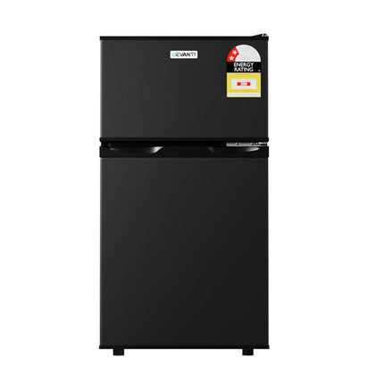 Devanti 85L Bar Fridge Mini Freezer Refrigerator Black.