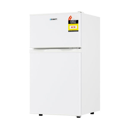 Devanti 85L Bar Fridge Mini Freezer Refrigerator White.