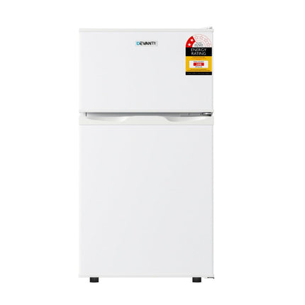 Devanti 85L Bar Fridge Mini Freezer Refrigerator White.
