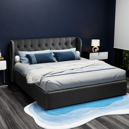 Artiss Bed Frame King Size Gas Lift Charcoal ISSA.