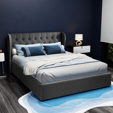 Artiss Bed Frame Queen Size Gas Lift Charcoal ISSA.