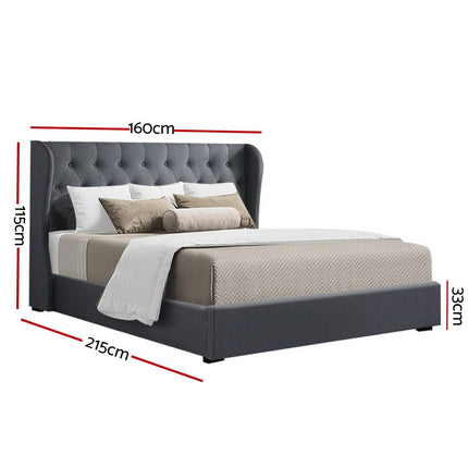 Artiss Bed Frame Queen Size Gas Lift Charcoal ISSA.