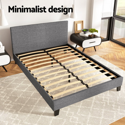Artiss Bed Frame Double Size Grey NEO.