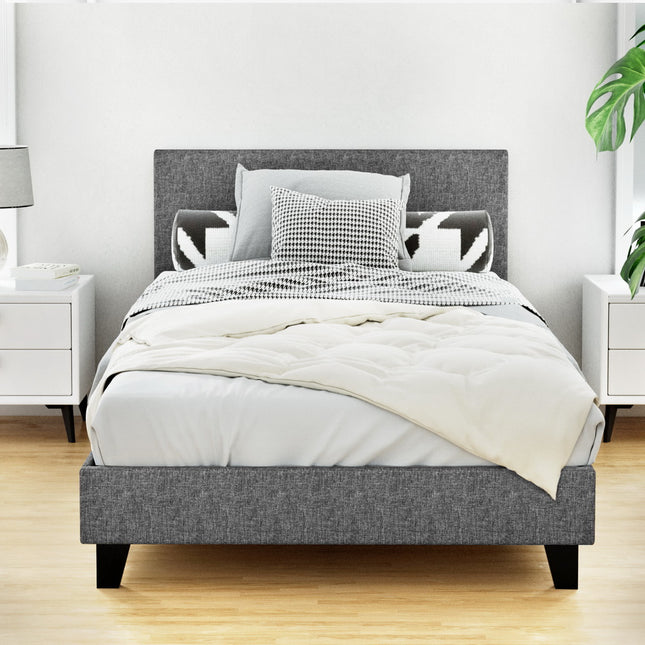 Artiss Bed Frame King Single Size Grey NEO.