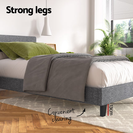 Artiss Bed Frame King Single Size Grey NEO.