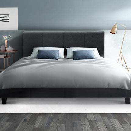 Artiss Bed Frame Queen Size Charcoal NEO.