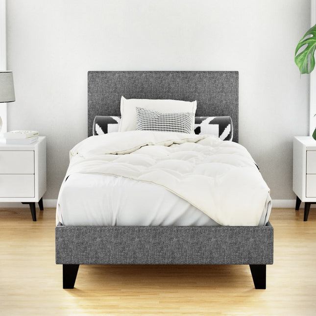 Artiss Bed Frame Single Size Grey NEO.