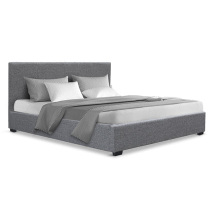 Artiss Bed Frame Double Size Gas Lift Grey NINO.