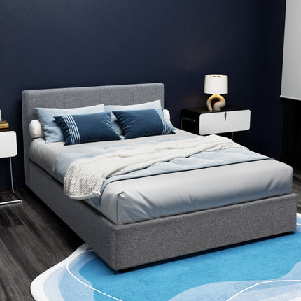 Artiss Bed Frame Double Size Gas Lift Grey NINO.