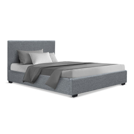 Artiss Bed Frame King Single Size Gas Lift Grey NINO.