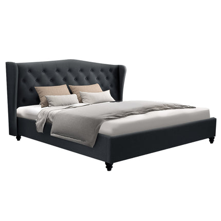 Artiss Bed Frame King Size Charcoal PIER.